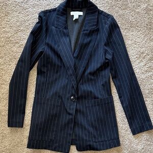 H&M Dark Blue Pinstripe Blazer